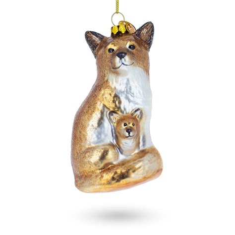 Mother and Baby Fox Glass Christmas Ornament | Michaels