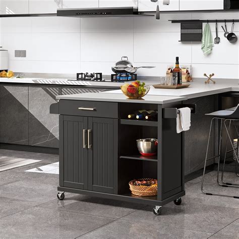 Topeakmart Kitchen Island Cart on Wheels with India | Ubuy