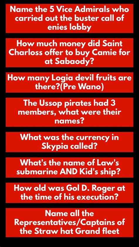 One piece quiz HARD edition! How many did you get? (Results in the ...