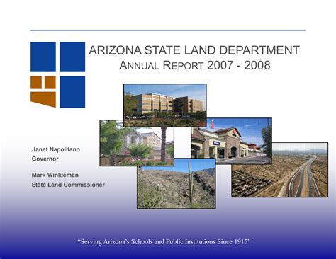 2007-2008 Arizona State Land Department annual report | Arizona Memory ...