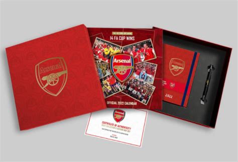 Arsenal Football Club 2022 Calendar Musical Gift Box Set | prakrida