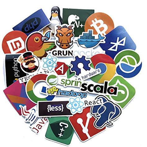 Rapidotzz Laptop Stickers Technology 50 pcs Variety Vinyl Car Sticker ...