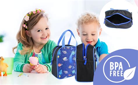 Smily Kiddos Joy Lunch Bag for Kids Violet Space Theme | Durable ...