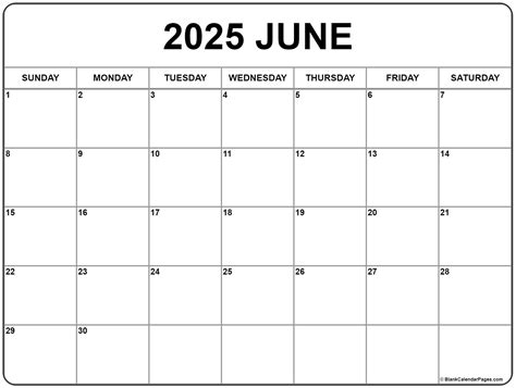 Free Printable Calendar June 2025 - Calendar 2025 Printables