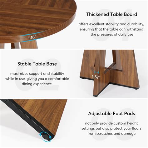Tribesigns Round Dining Table Kitchen Table for India | Ubuy