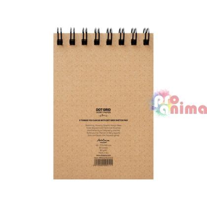 Скицник със спирала Dot Grid Sketch Pad A6 60 л на точки