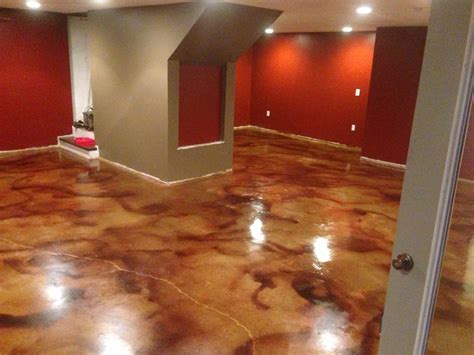 How to Stain Concrete Basement Floor: DIY Guide | Concrete stained ...