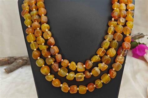 Citrine Sunshine Bead Mala – Yellow Natural Stone – Earthan