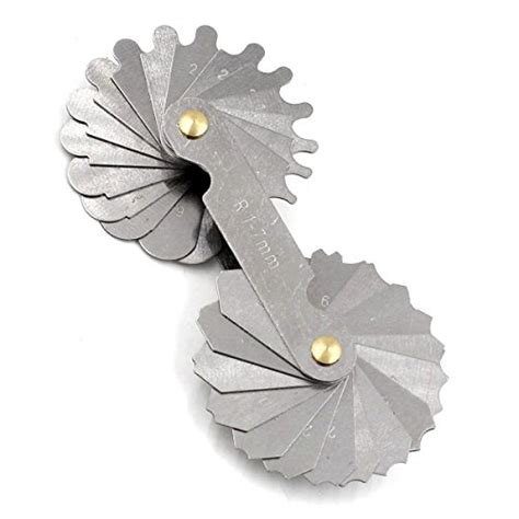 Buy Radius Gauge Concave/convex Arc Gage R1-7mm 34pieces Blades Set ...