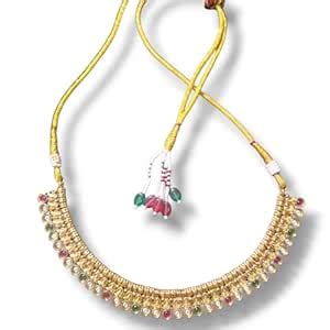 Buy Tasya Jewellery Traditional Indian Antique Gold Plated Jewelry Set ...