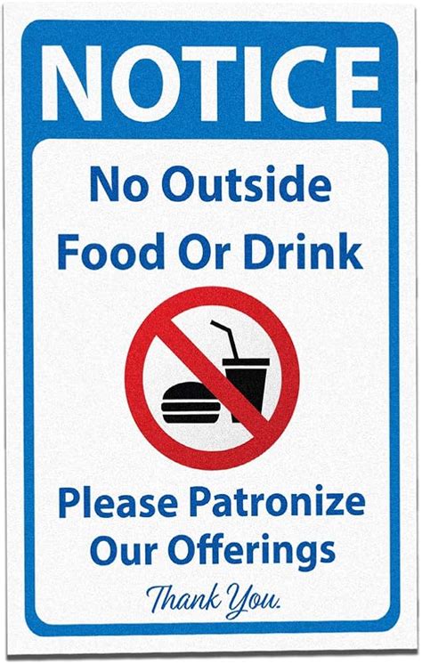 No Outside Food Or Drink Allowed Sign Free Printable Sign, 47% OFF