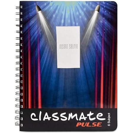 Classmate Pulse 6 Subject Spiral Notebook Single Lines Ruled (24 x 18 ...