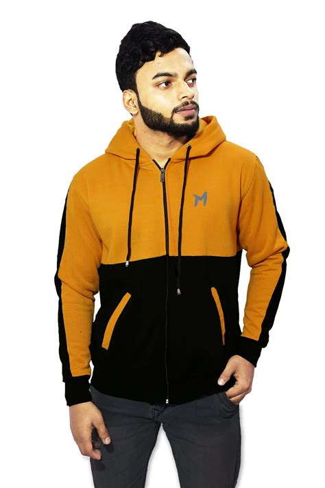 Men's Relaxed Fit Stylish Color Blocked Zipper Hoodie – Febue