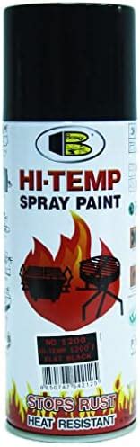 Hi-Heat Resistant 1200°F Aerosol Spray Paint (400 ml, Flat Black Finish ...