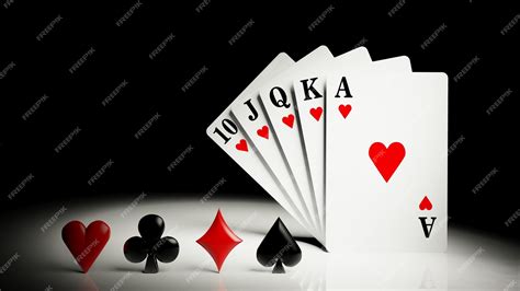 Premium Photo | A royal straight flush playing cards poker hand