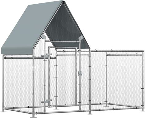 Buy PawHut Walk In Chicken Run, Large Poultry Coop Cage Hen House ...