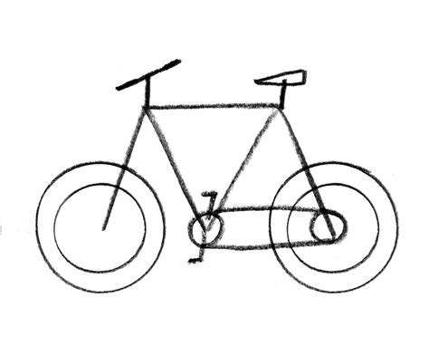 How To Draw A Bicycle | Bicycle drawing, Bike drawing, Easy drawings