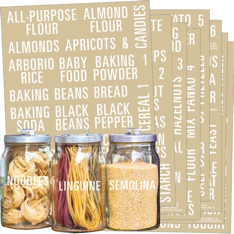 Talented Kitchen 224 White Pantry Labels & Fridge – All Caps Kitchen ...