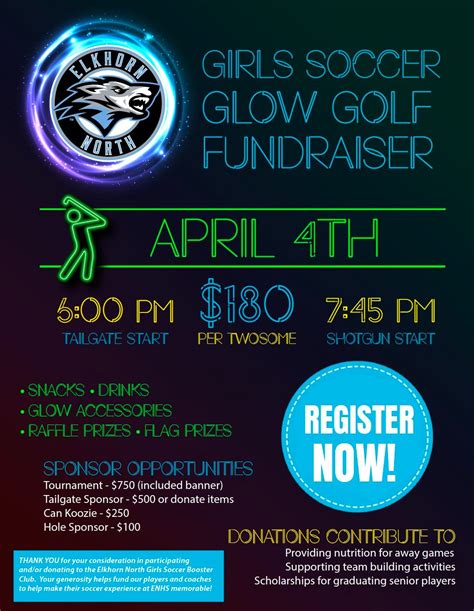 Glow Golf Tournament Fundraiser benefiting the ENHS Girls Soccer Team ...