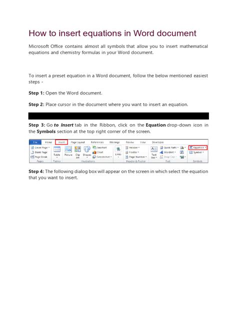 Image result for Add Equation in Word