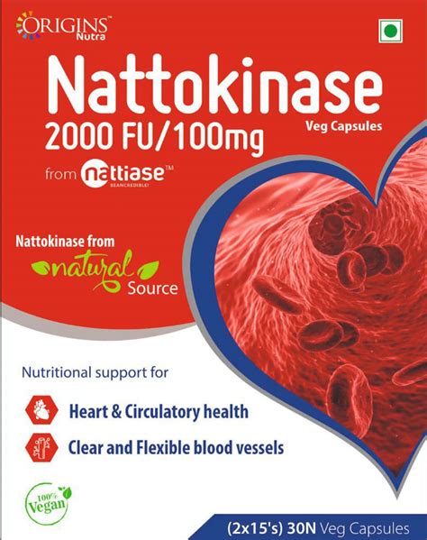 Buy ORIGINS NUTRA NATTOKINASE 2000FU/100MG VEGAN FRIENDLY (30 CAPSULES ...