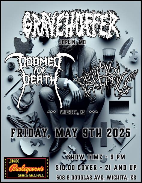 Gravehuffer, Doomed For Death, & Externus @ John Barleycorns (Wichita ...