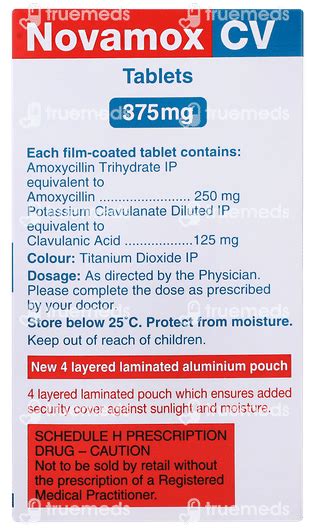 Novamox Cv 250/125 Mg Tablet: Uses, Side Effects, Price & Substitutes
