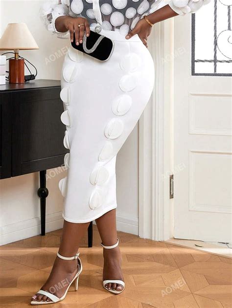 Plus Solid Pencil Skirt | SHEIN USA