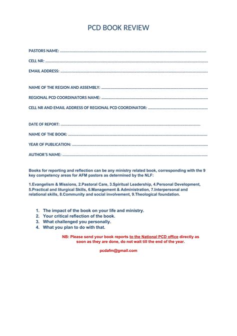 40+ Free Printable Book Review Templates [Simple PDF]