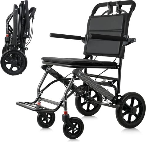 Amazon.com: Silla de ruedas de viaje reclinable súper ligera, sillas de ...