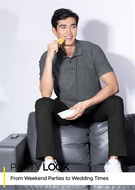 Buy Melange Grey and Melange Blue Polo T-shirt with Black Chinos: Pack ...