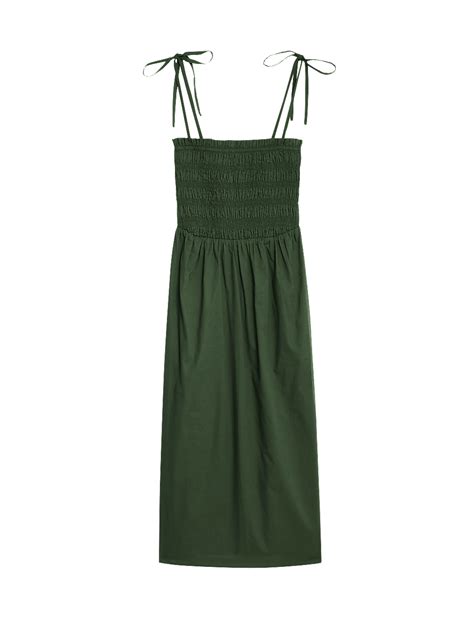 Buy Pure Cotton Shirred Midi Beach Dress at Marks & Spencer