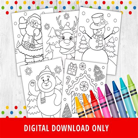 Christmas Coloring Pages Kindergarten Printable