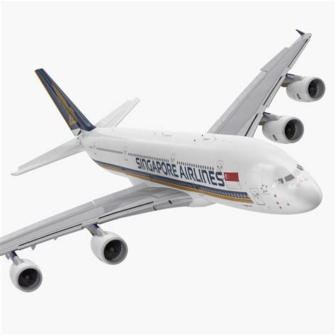 Airbus A380 1000 Singapore Airlines Rigged 3D | 3D Molier International