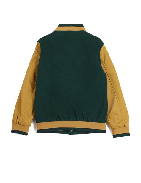 Buy Boys Boys Colour Blocked Spread Collar Jacket Green|U.S. Polo Assn ...