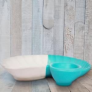 Buy CRAFTERLANE Ceramic Chip & Dip Platter, Sea Shell Shape with ...