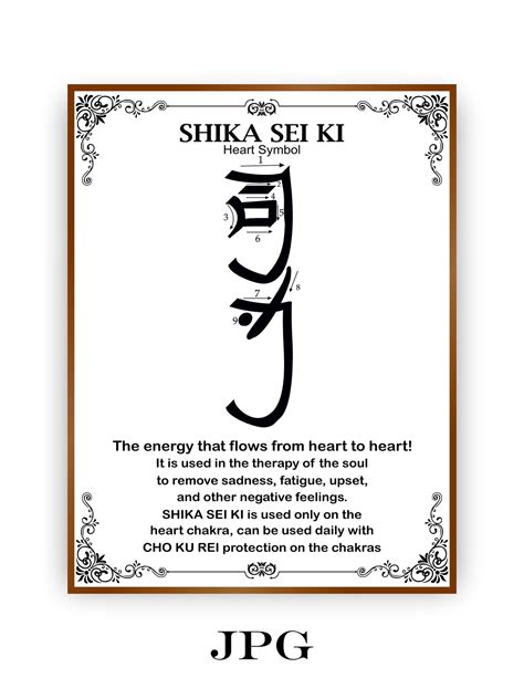 Shika Sei Ki Reiki Symbol: Printable Guide (digital Download) - Etsy