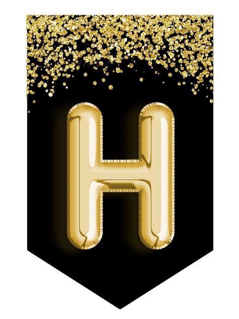 Best Letter H Gold Glitter For Your Next Party