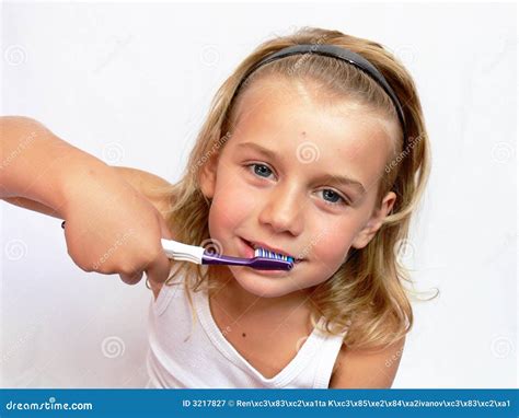 Brushing teeth stock image. Image of obviate, deciduous - 3217827