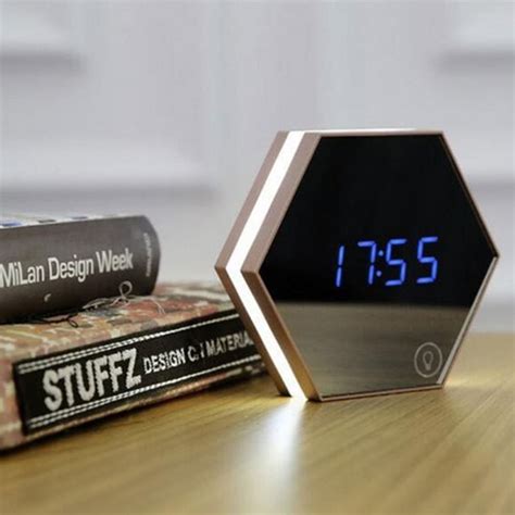 Buy BonZeal 5-in-1 New Hexagonal Thermometer Touch LED Night Light ...