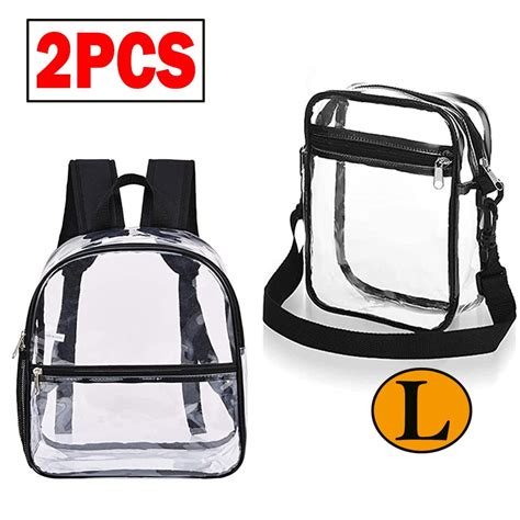 Buy Dicasser Clear Mini Backpack and Clear Large Crossbody Bag Stadium ...