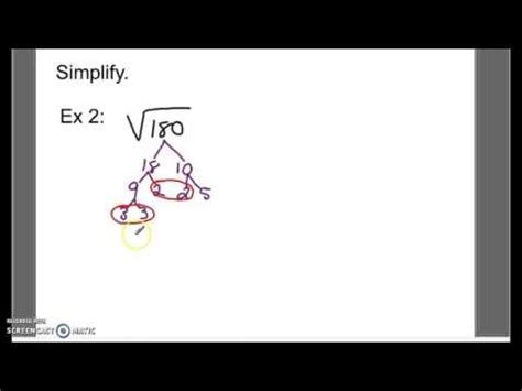 Standard 74 Simplifying Square Roots - YouTube