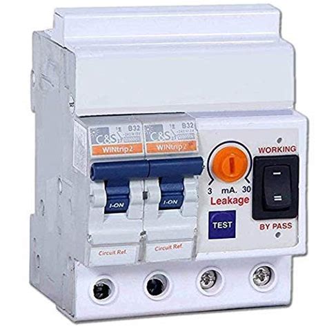 ELCB + MCB with Over Voltage Plastic 32A ELCB and RCCB Electronic Shock ...