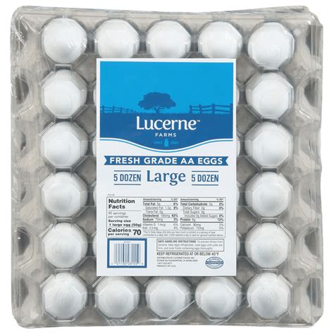 Lucerne Eggs, Fresh, Large (5 ct) Delivery or Pickup Near Me - Instacart