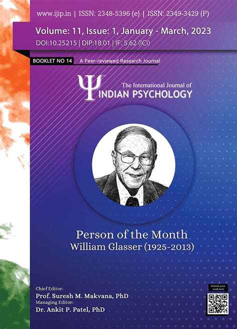 Buy THE INTERNATIONAL JOURNAL OF INDIAN PSYCHOLOGY, VOLUME 11, ISSUE 1 ...