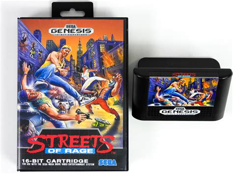 Sega Genesis Streets of Rage Cartridge Box Cover and Loose Cartridge