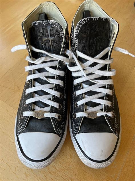 Chrome Hearts Chuck Taylor All Star Leather Hi Black