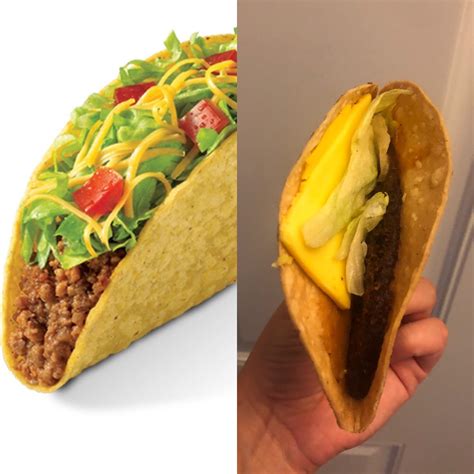 The new taco from Burger King.. : r/ExpectationVsReality