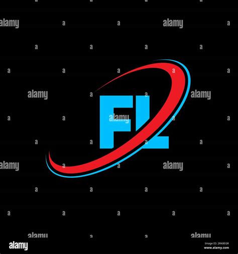 FL F L letter logo design. Initial letter FL linked circle uppercase ...