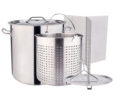 Buy ARC USA 84QT 21 Gallon Stainless Steel Stock Pot Tamale Steamer ...